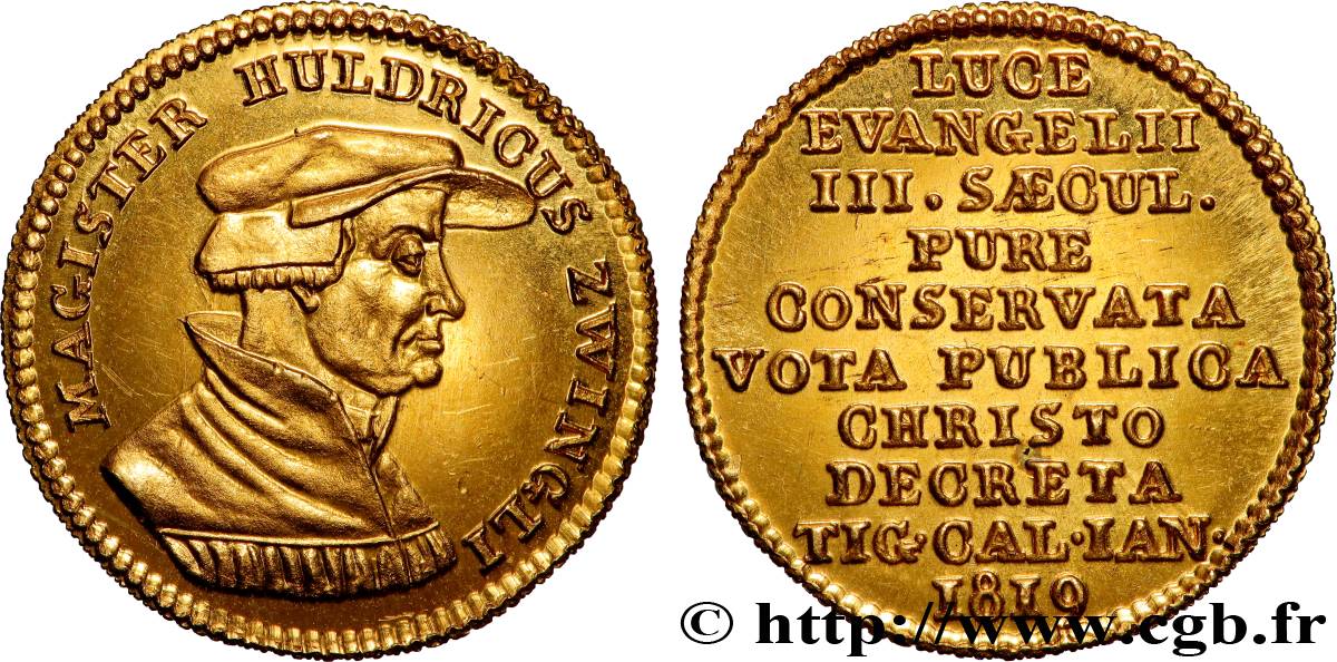 SUISSE - CANTON DE ZÜRICH 1 Ducat 1819  TTB+ 
