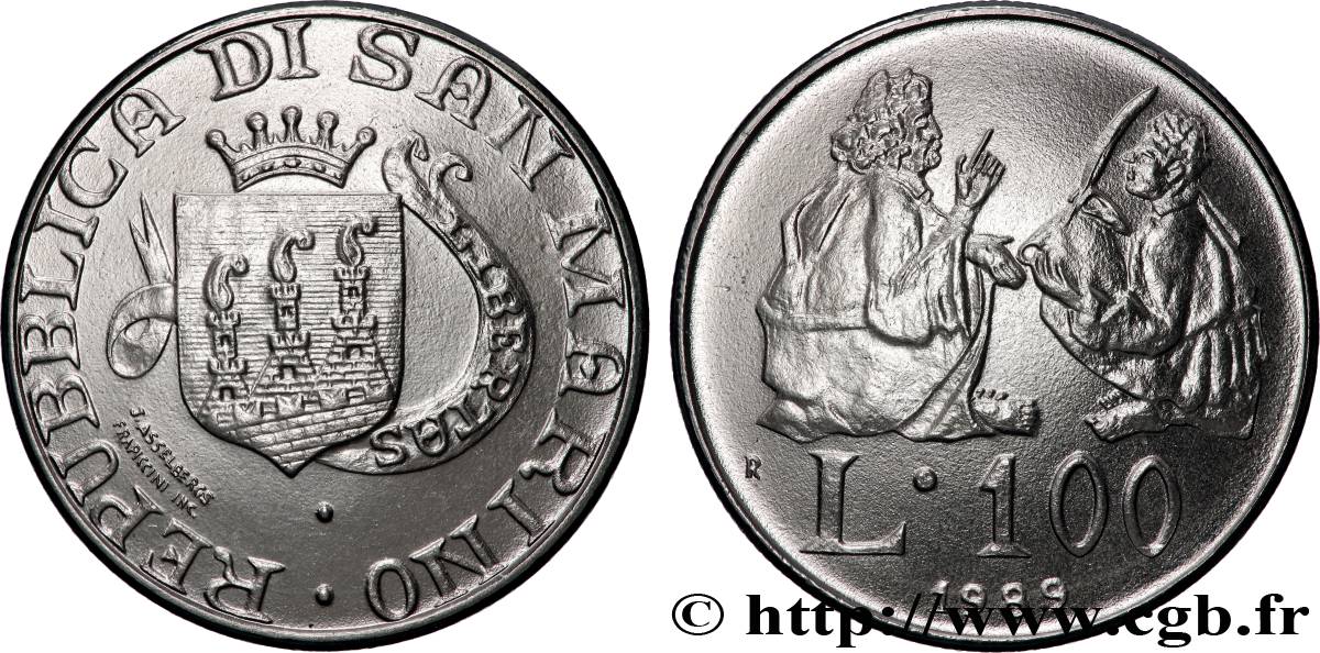 SAN MARINO 100 Lire Histoire 1989 Rome MS 