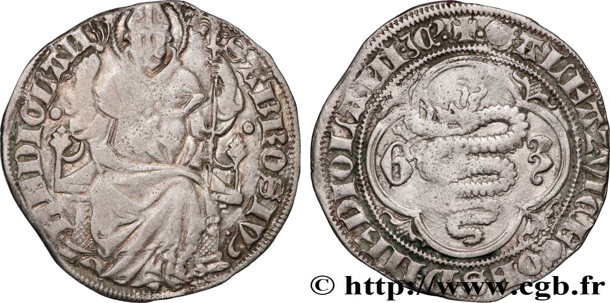 ITALIEN - HERZOGTUM MAILAND - GIAN GALEAZZO VISCONTI Grosso n.d. Milan fSS 