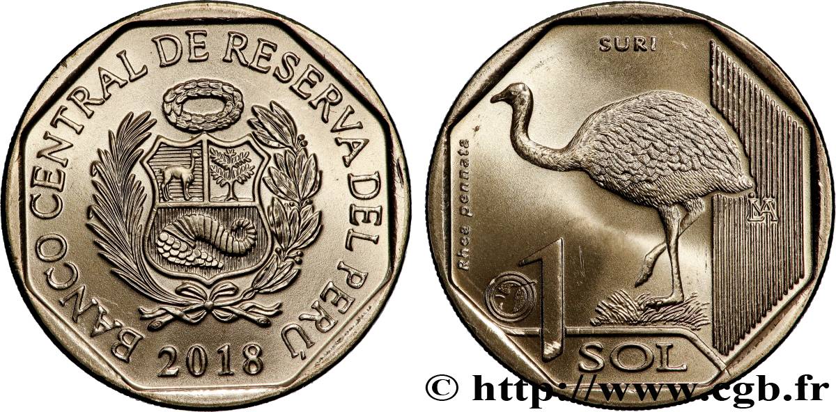 PÉROU 1 Sol Nandou de Darwin 2018 Lima FDC 