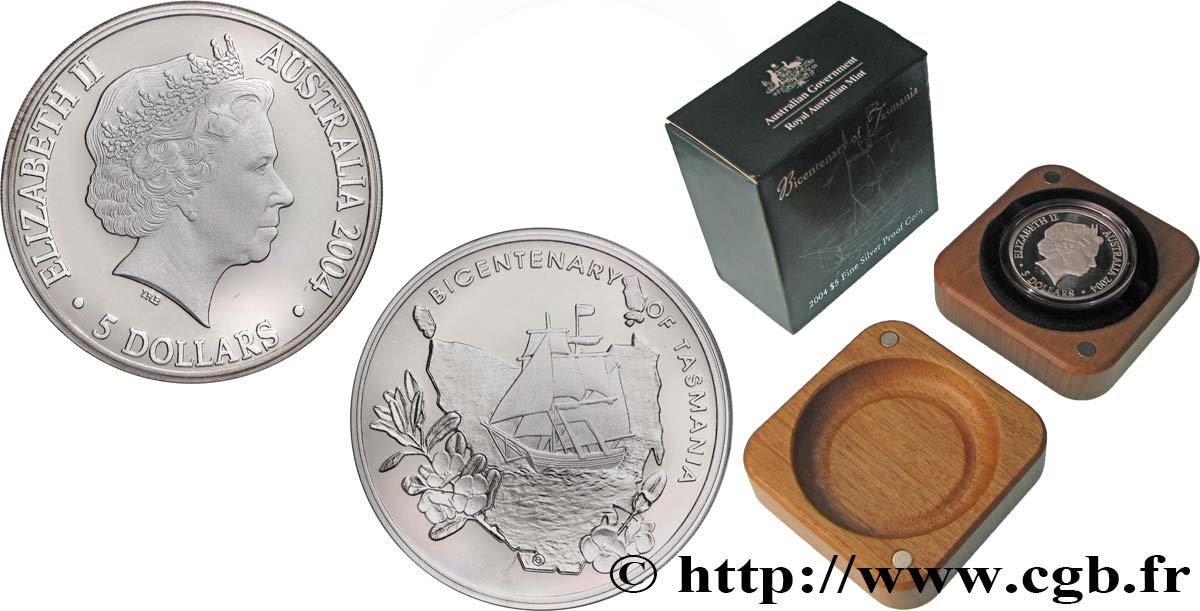 AUSTRALIA 5 Dollars Tasmanie 2004  FDC 