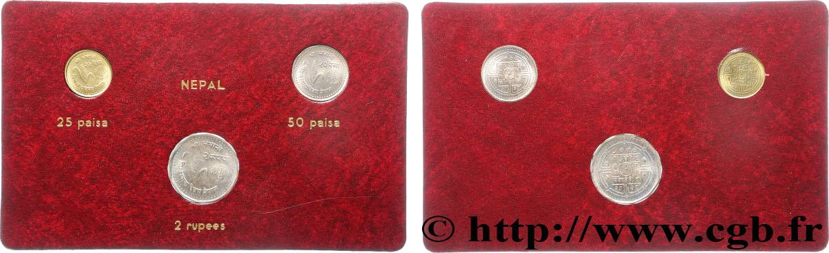 NÉPAL Lot 25 et 50 paisa, 2 rupees Journée mondiale de l’alimentation 1981  SPL 