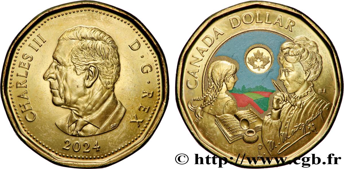 CANADA 1 Dollar 150ᵉ anniversaire de naissance de Lucy Maud Montgomery 2024 Winnipeg SPL 