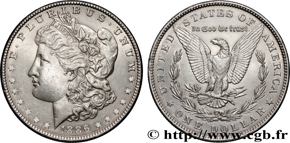 ÉTATS-UNIS D AMÉRIQUE 1 Dollar type Morgan 1886 Philadelphie SUP 