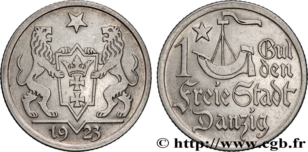 DANZIG (Free City of) 1 Gulden 1923  AU 