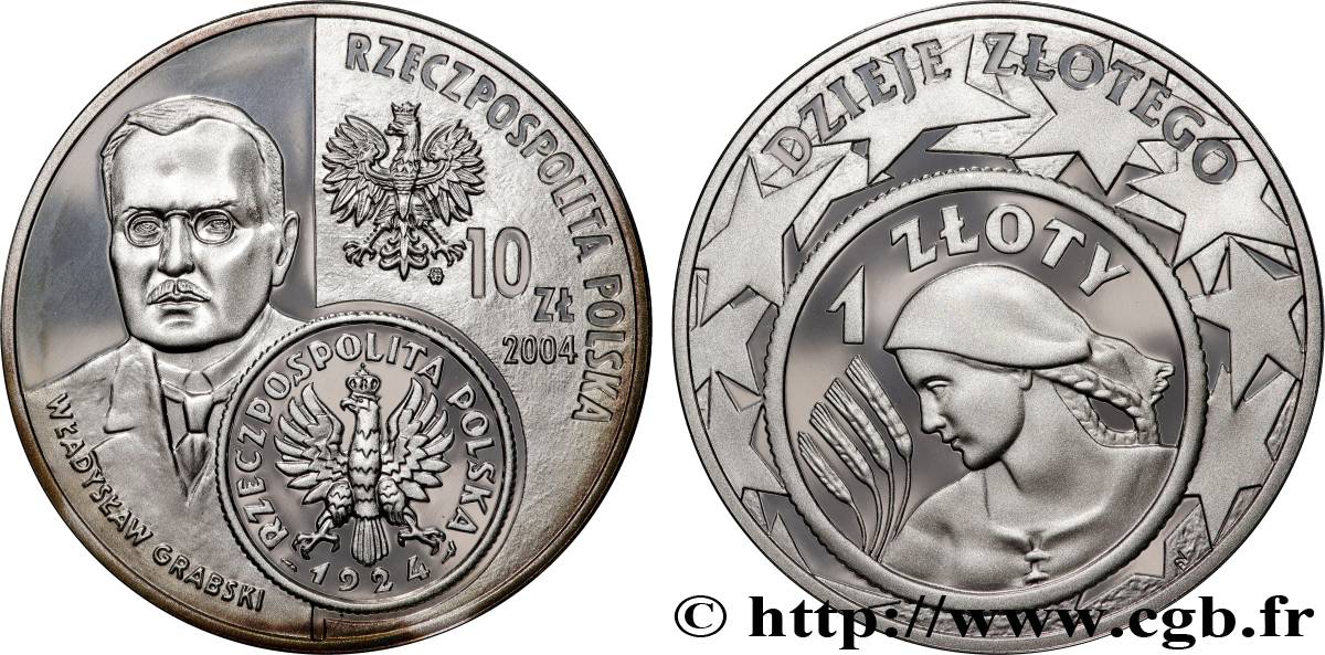 POLOGNE 10 Zlotych Dzieje Zlotego 2004  SPL 