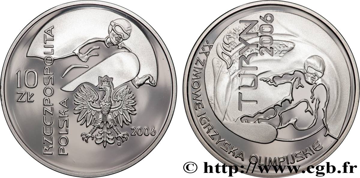 POLOGNE 10 Zlotych Turin 2006 2006  SPL 