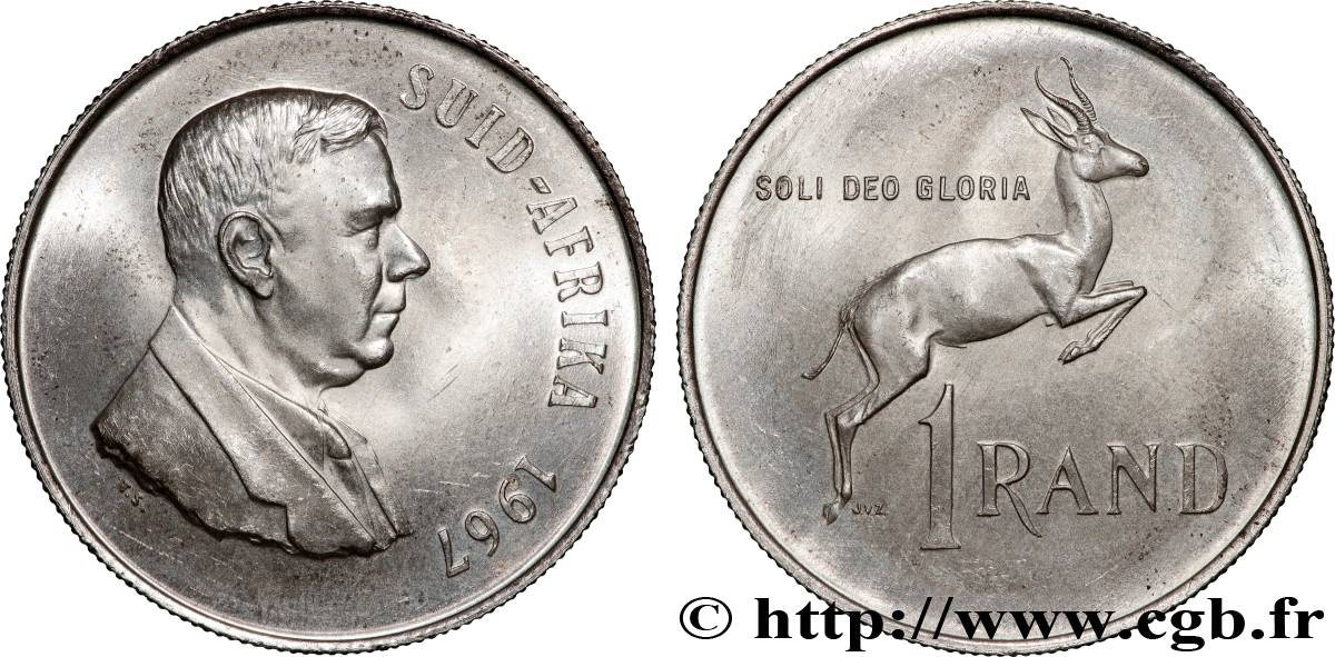AFRIQUE DU SUD 1 Rand Dr Verwoerd 1967 Pretoria SPL 