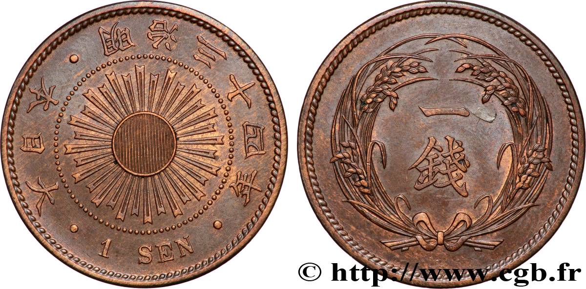 JAPON 1 Sen an 34 Meiji 1901  TTB+ 