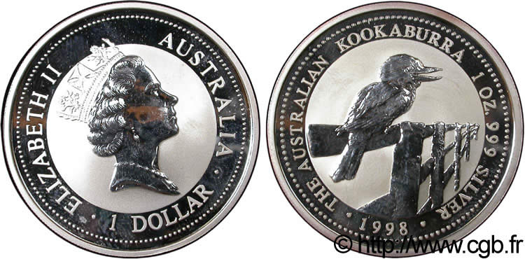 AUSTRALIEN 1 Dollar BE Kookaburra 1998  fST 