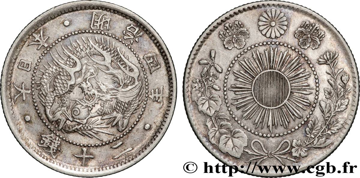 JAPON 20 Sen an 4 Meiji 1870  TTB+ 