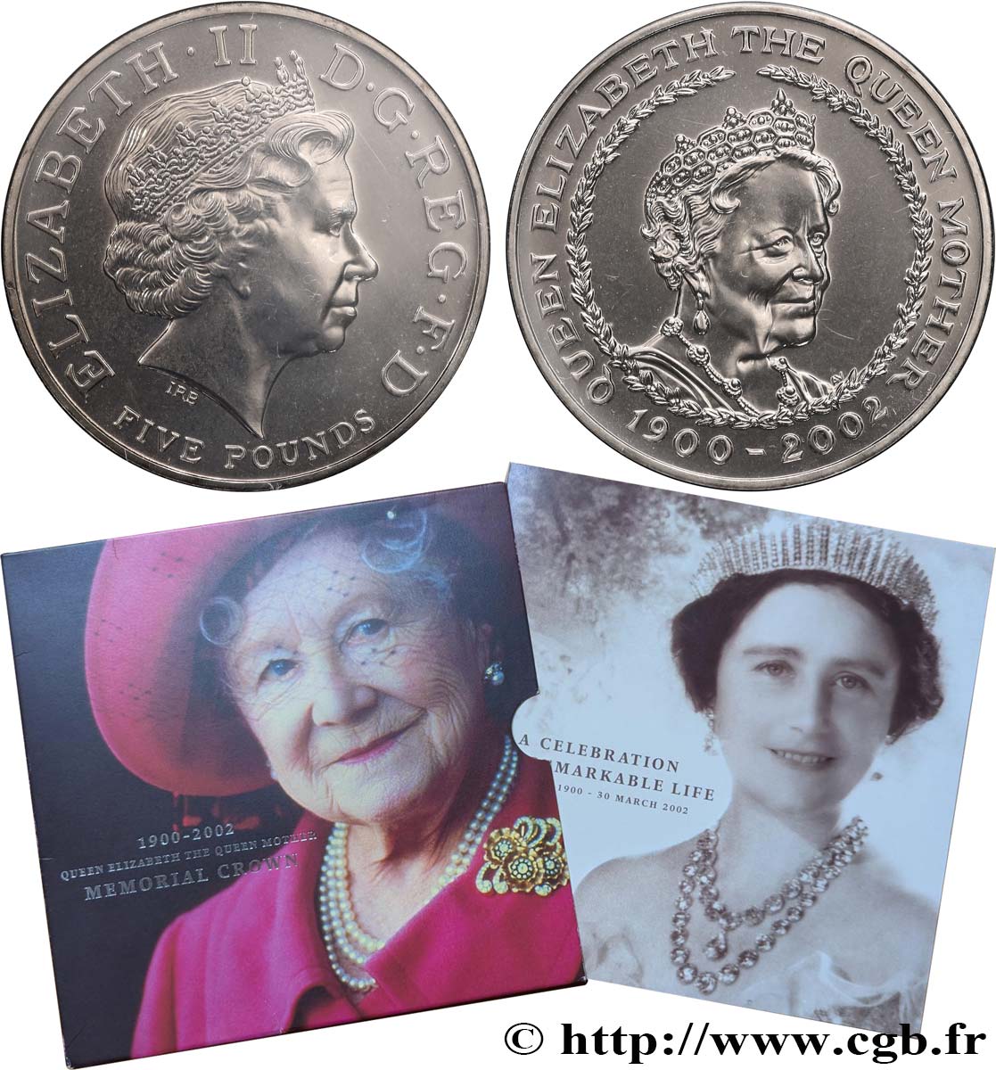 ROYAUME-UNI 5 Pounds Reine Mère 2002  FDC 