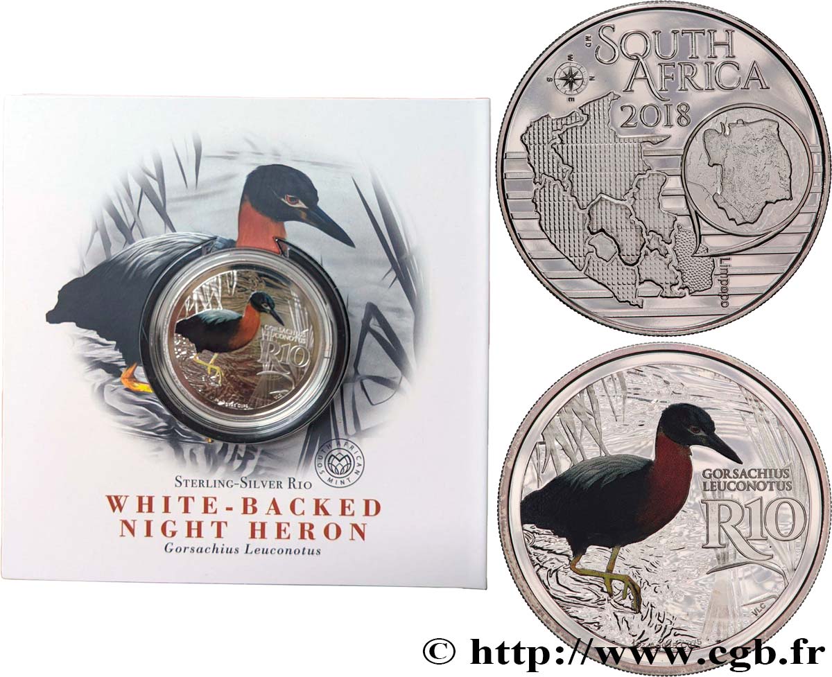 SOUTH AFRICA 10 Rand Proof Bihoreau à dos blanc 2018 Prétoria MS 