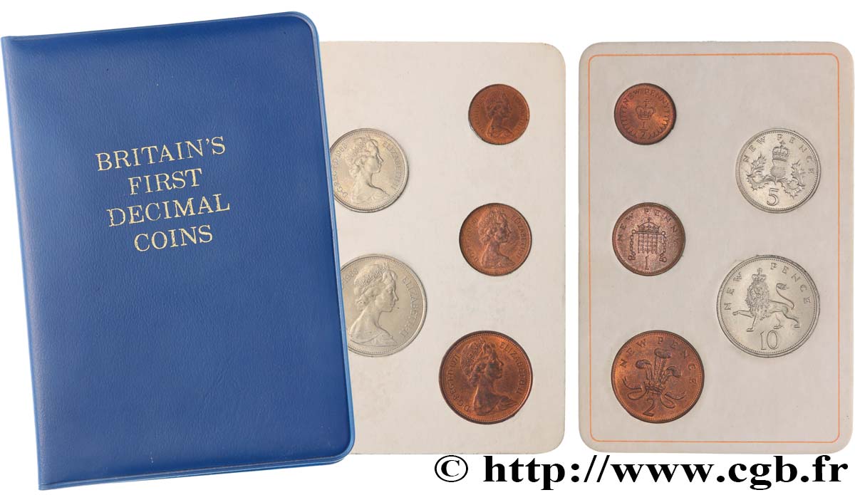 UNITED KINGDOM Série 5 monnaies  1968  MS 
