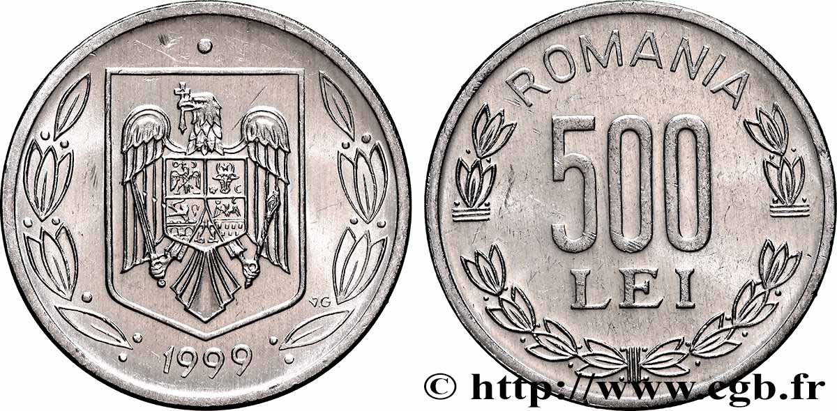 ROMANIA 500 Lei emblème tranche A 1999 Bucarest MS 