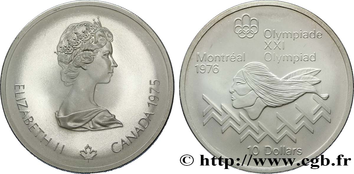 CANADA 10 Dollars JO Montréal 1976 saut d’obstacles hommes 1975  FDC 