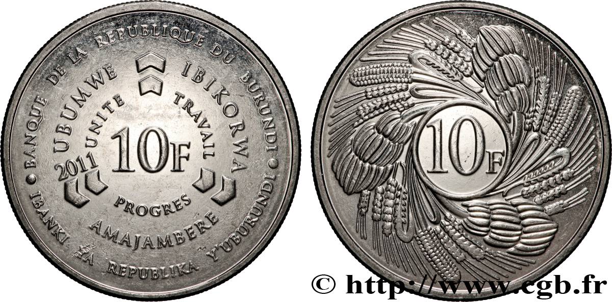 BURUNDI 10 Francs 2011  SUP 