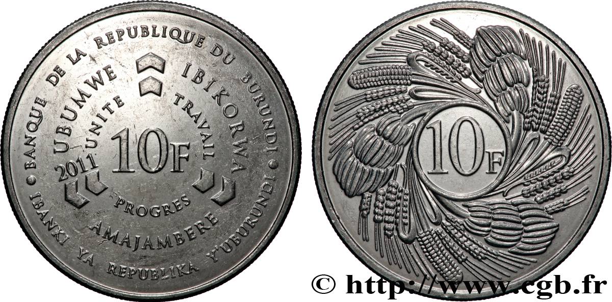 BURUNDI 10 Francs 2011  SUP 