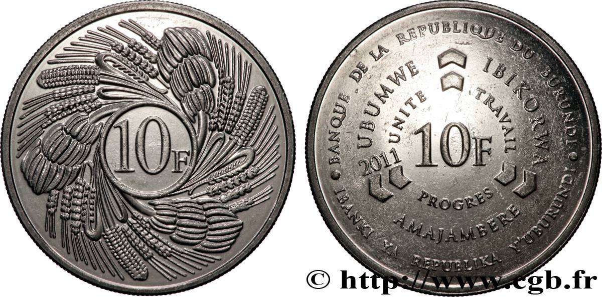 BURUNDI 10 Francs 2011  SUP 