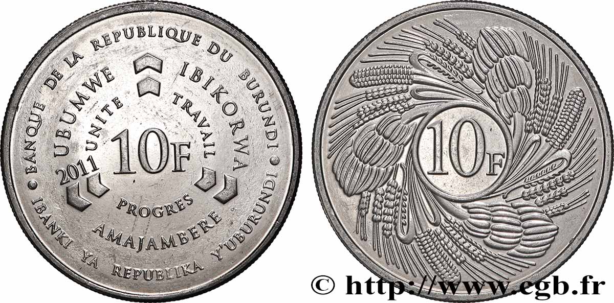 BURUNDI 10 Francs 2011  AU 
