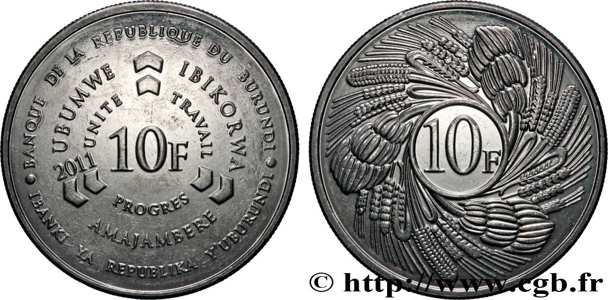 BURUNDI 10 Francs 2011  SUP 