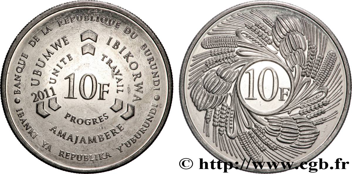 BURUNDI 10 Francs 2011  SPL 