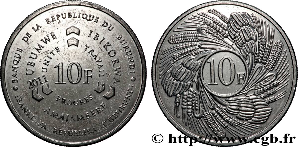 BURUNDI 10 Francs 2011  SUP 