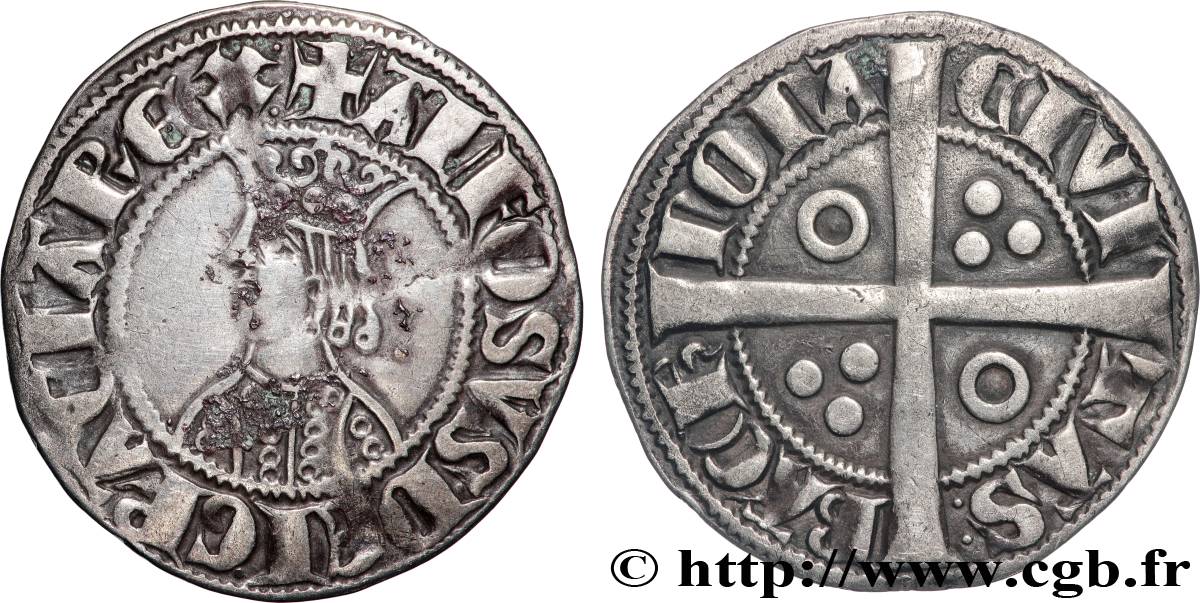 ESPAGNE - COMTÉ DE BARCELONE - ALPHONSE III (IV D ARAGON) DIT  LE DÉBONNAIRE  Gros n.d. Barcelone TTB+ 