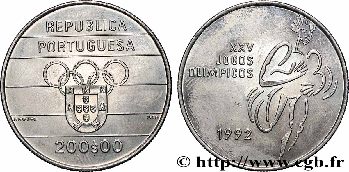 PORTUGAL 200 Escudos 500e anniversaire découverte de l’Amérique, Colomb et ses navires 1992 Lisbonne EBC 