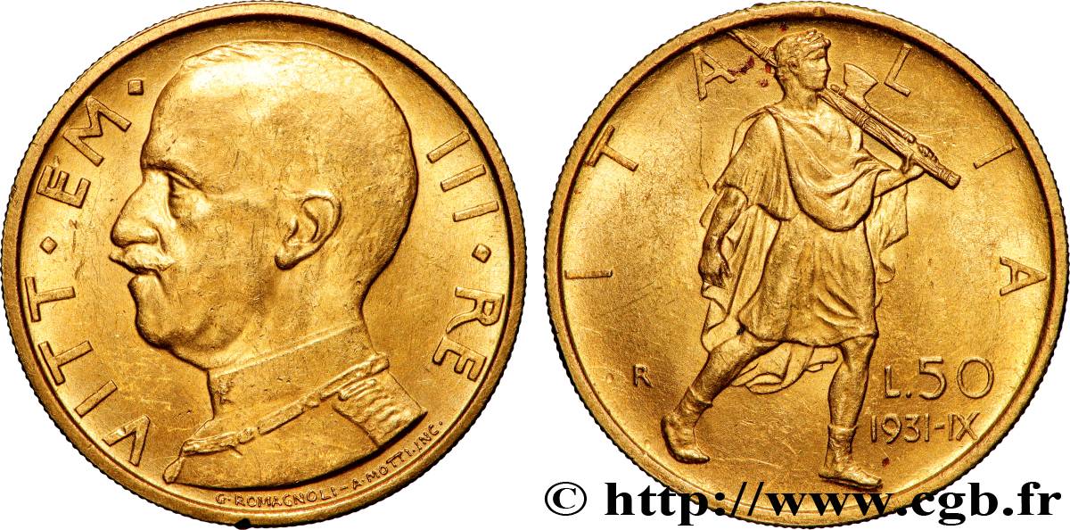 ITALIE - ROYAUME D ITALIE - VICTOR-EMMANUEL III 50 Lire 1931 Rome SUP 