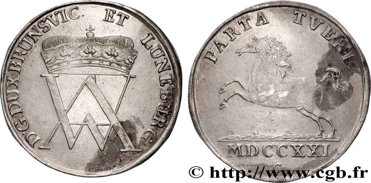 DEUTSCHLAND - BRAUNSCHWEIG-WOLFENBUTTEL Thaler Auguste Guillaume 1721  Zellerfeld SS 