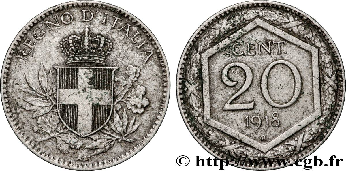ITALIE 20 Centesimi 1918 Rome TTB 