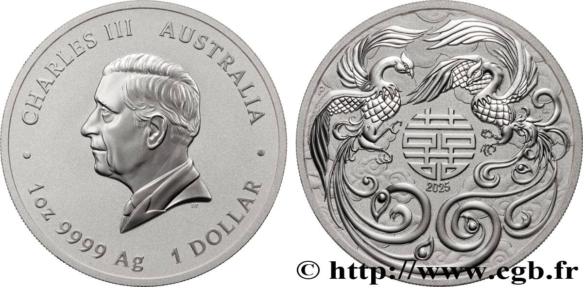 SILVER INVESTMENT 1 Oz - 1 Dollar Proof Double Phoenix 2025  MS 