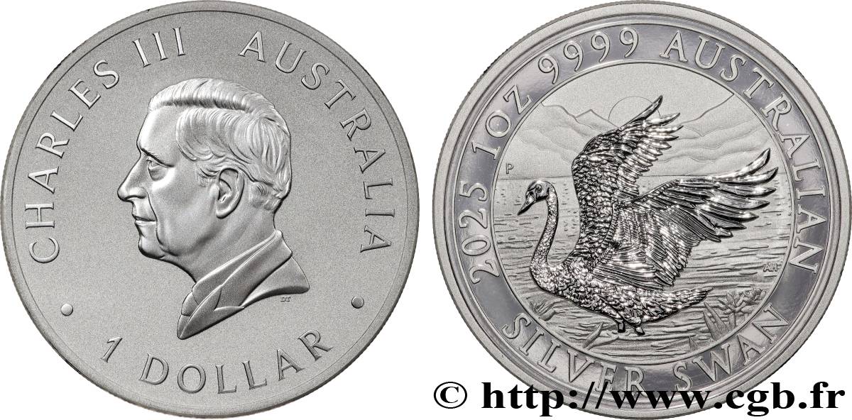 ARGENTO INVESTIMENTO 1 Oz - 1 Dollar Proof Cygne 2025  FDC 