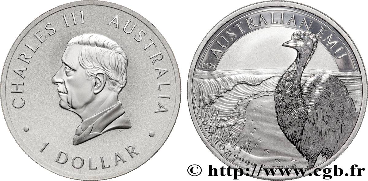 PLATA INVERSIÓN 1 Oz - 1 Dollar Émeu 2024  FDC 