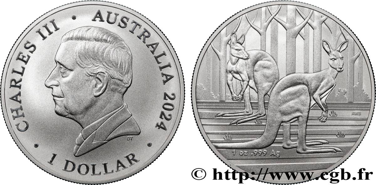 ARGENT D INVESTISSEMENT 1 Oz - 1 Dollar Kangourou 2024  FDC 
