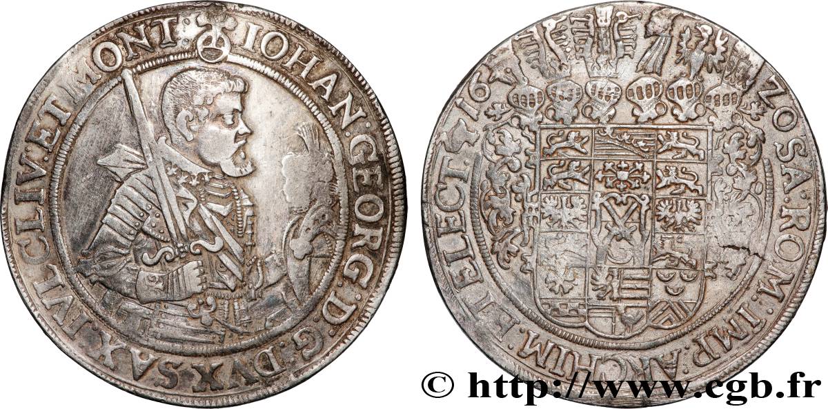 GERMANY - SAXONY - JEAN-GEORGES I Thaler 1620 Dresde MBC 