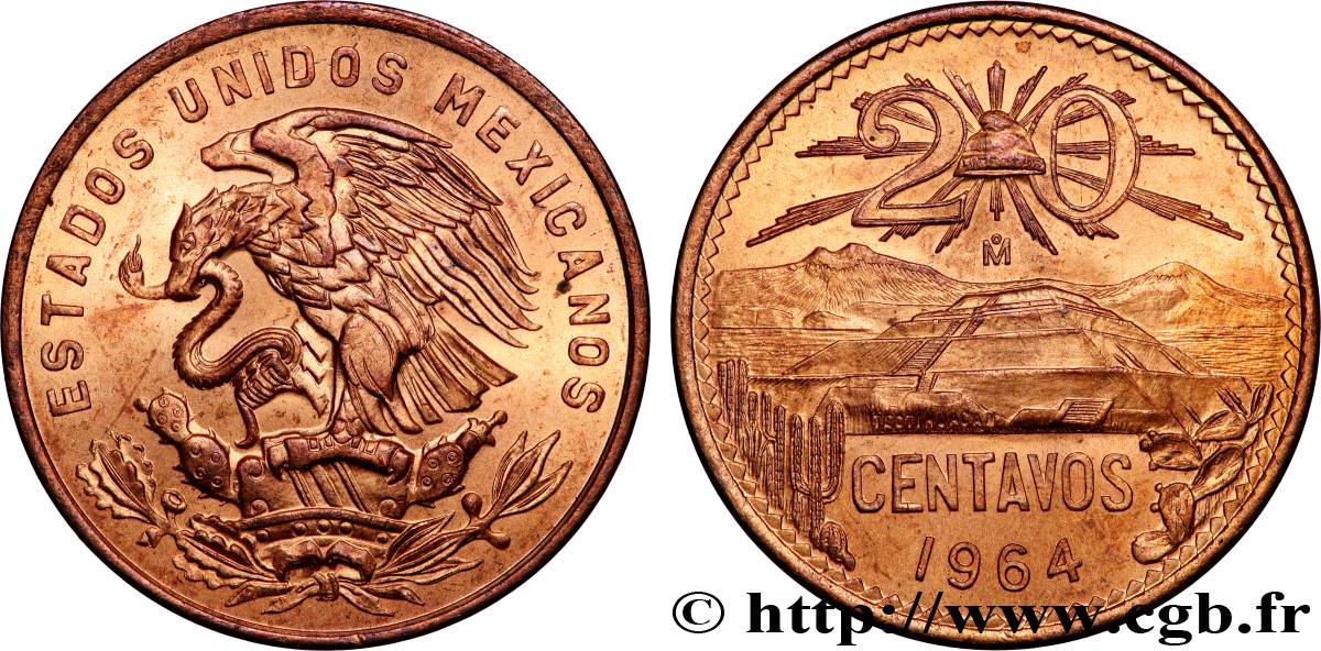 MEXIQUE 20 Centavos 1964 Mexico TTB+ 
