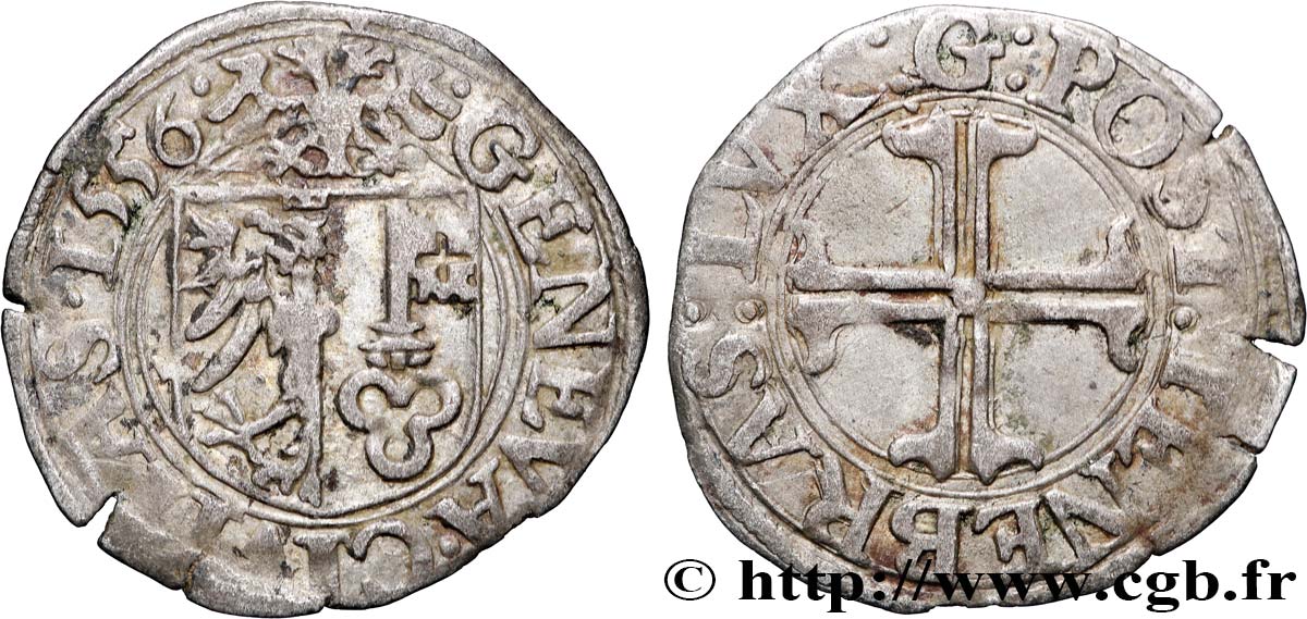 SWITZERLAND - REPUBLIC OF GENEVA 1 Sol de Genève 1556 Genève XF 