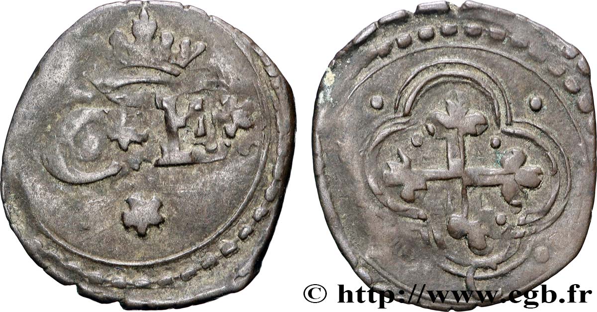 SAVOY - DUCHY OF SAVOY - CHARLES-EMMANUEL I Quart de sol (quarto di soldo) n.d. Chambéry XF 