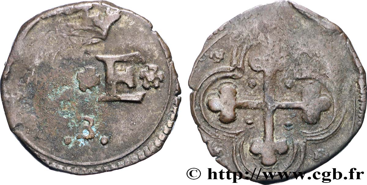 SAVOY - DUCHY OF SAVOY - CHARLES-EMMANUEL I Quart de sol (quarto di soldo) n.d. Bourg-en-Bresse VF 