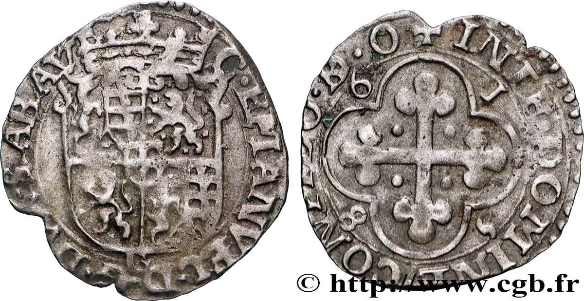 SAVOYEN - HERZOGTUM SAVOYEN - KARL EMANUEL I. Sol de quatre deniers, 2e type (soldo da quattro denari di II tipo) 1586 Gex fSS 