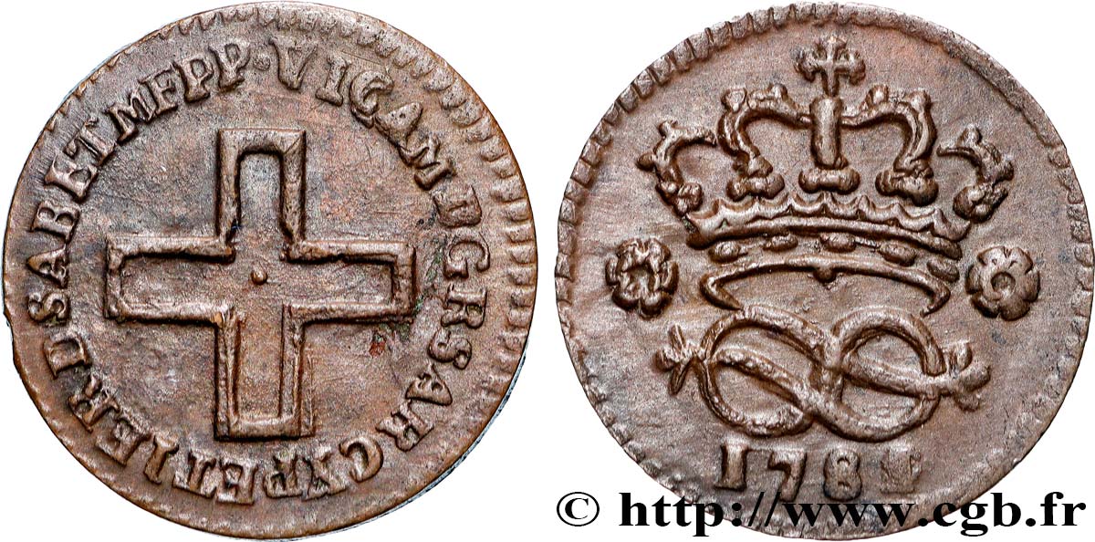 ITALY - KINGDOM OF SARDINIA 2 Denari frappe au nom de Victor Amédée III 1784 Turin AU 