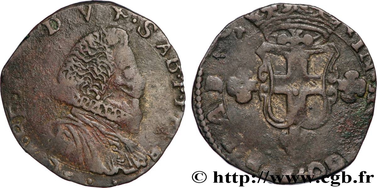 SAVOY - DUCHY OF SAVOY - CHARLES-EMMANUEL I 2 florins (2 fiorini - III Tipo) [...] Atelier indéterminé VF 