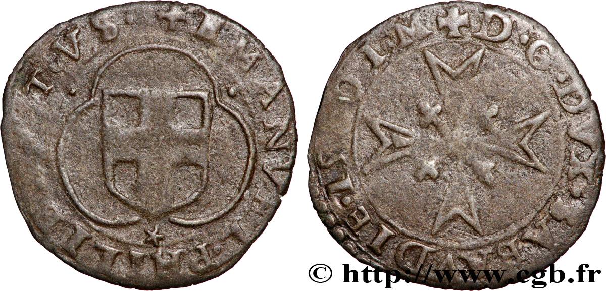 SAVOY - DUCHY OF SAVOY - EMMANUEL-PHILIBERT Parpaiolle (parpagliola) 1580 Chambéry VF 