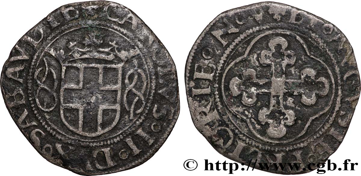 SAVOIE - DUCHÉ DE SAVOIE - CHARLES II LE BON Grosso n.d. Aoste VF 