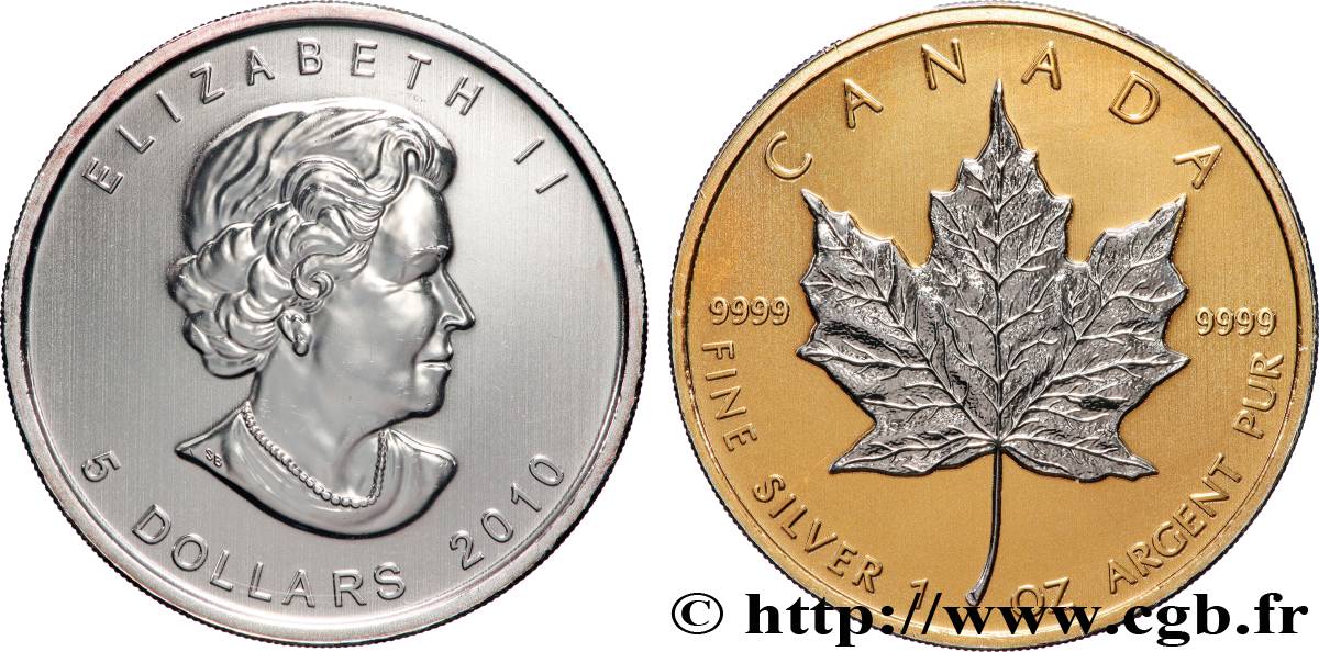 ARGENT D INVESTISSEMENT 5 Dollars (1 once) 2010  SPL 