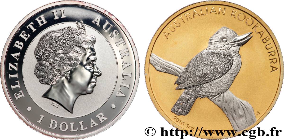 ARGENT D INVESTISSEMENT 1 Dollar kookaburra Proof 2010 Perth FDC 