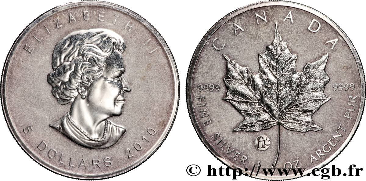 ARGENT D INVESTISSEMENT 1 oz - 5 Dollars Proof (1 once) “Fabulous 15” 2010  SPL 
