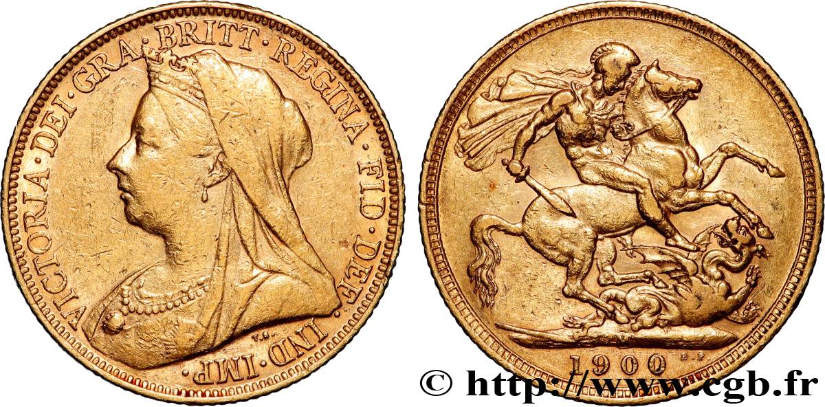 OR, PALLADIUM ET PLATINE INVESTISSEMENT 1 Souverain Australie Victoria type “Old Head” 1900 Melbourne TTB 